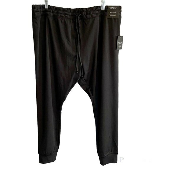 Simply Vera Verawang 1X High Rise Live-in Legging Black Midweight Comfort NWT - Picture 1 of 7